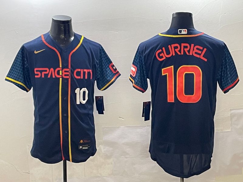 Men Houston Astros #10 Gurriel Blue City Edition Elite 2025 Nike MLB Jersey style 4->houston astros->MLB Jersey